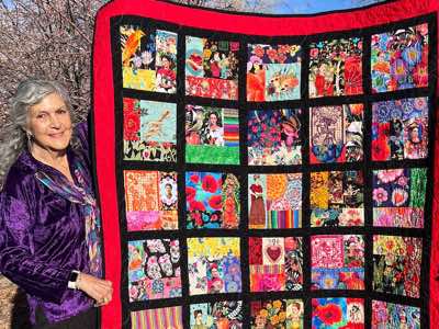 was commissioned by a young woman who wanted a quilt of “all things Frida, all things Mexican!” 